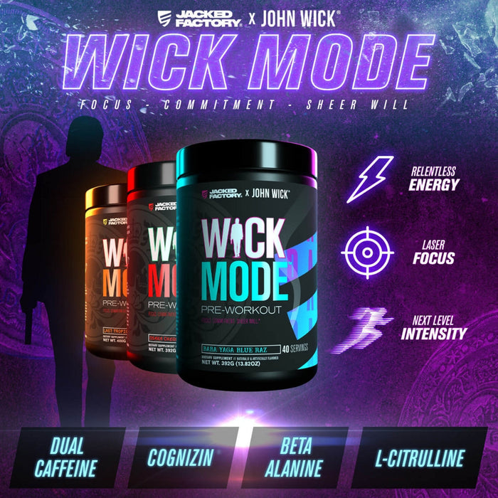 Jacked Factory X John Wick Pre Workout, 40 servings